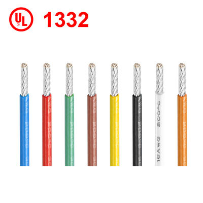 สายไฟหุ้มฉนวน FEP UL1332 ตัวนำทองแดงเคลือบดีบุก มีความยืดหยุ่นและทนอุณหภูมิได้ 200°C สำหรับเครื่องใช้ในบ้าน