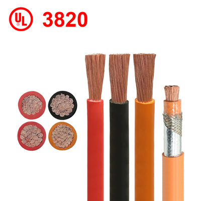 UL3820 XLPE แบตเตอรี่เคเบิล 125C 1000V โลเตจสูงเคเบิลรถไฟฟ้าสําหรับรถยนต์และการใช้งานอุตสาหกรรม